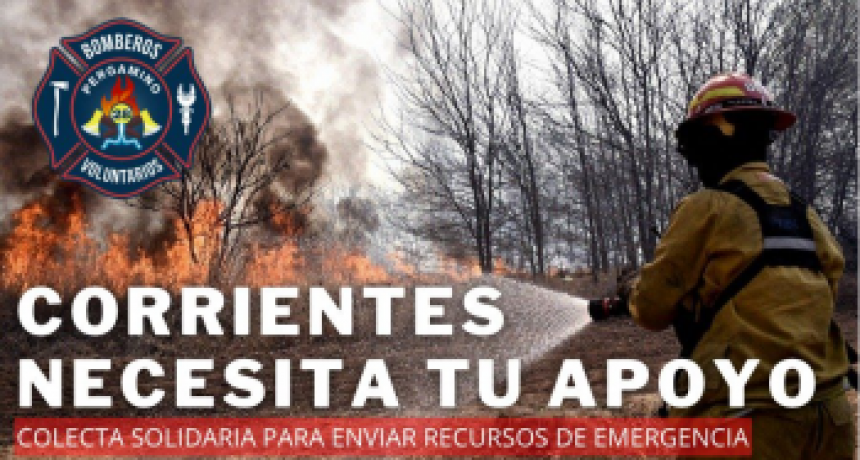 Gran colecta de los Bomberos Voluntarios de Pergamino para ayudar a Corrientes