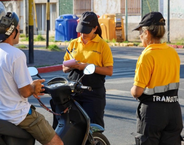 Seguridad vial: Operativo conjunto entre Policía y Municipio