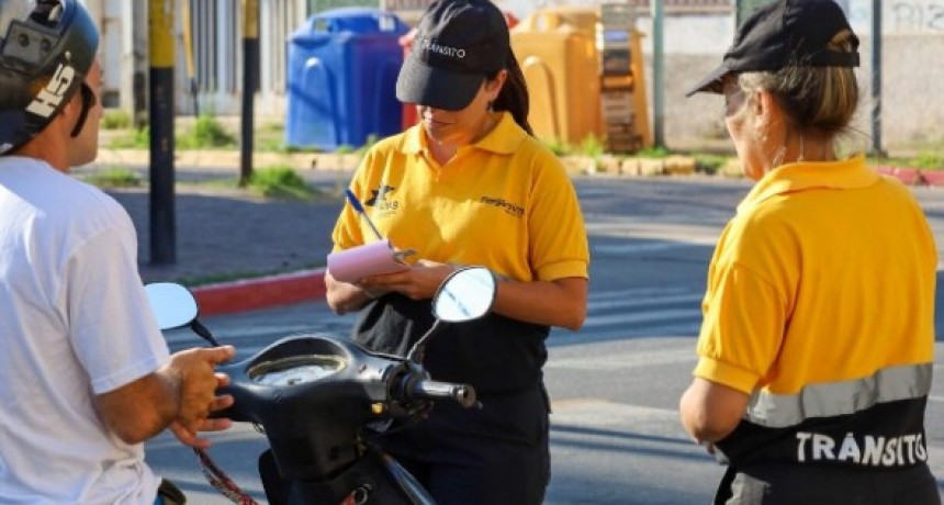 Seguridad vial: Operativo conjunto entre Policía y Municipio