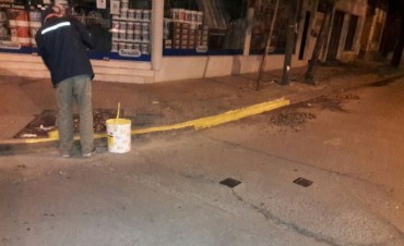 Trabajos de verificación y demarcación en distintos sectores de la ciudad