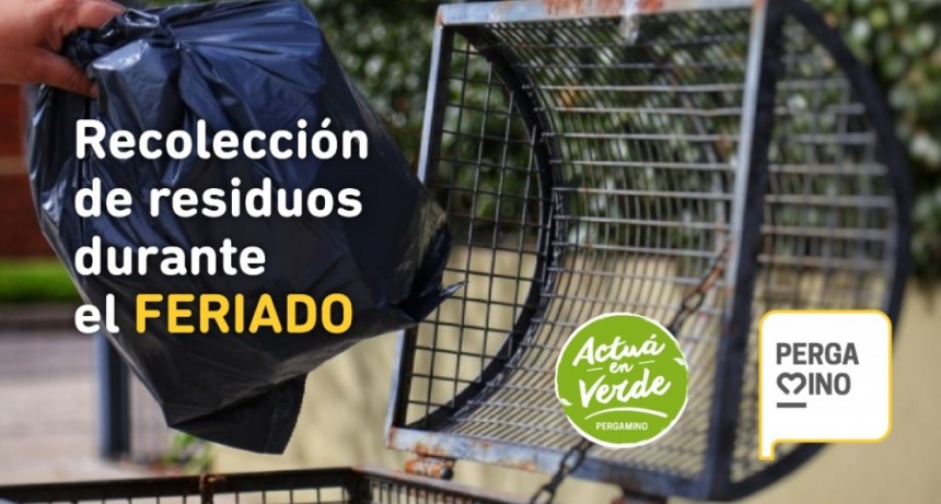  El 1 de mayo no habrá recolección de residuos