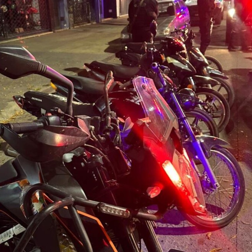 Tolerancia cero: 25 motos secuestradas en distintos operativos