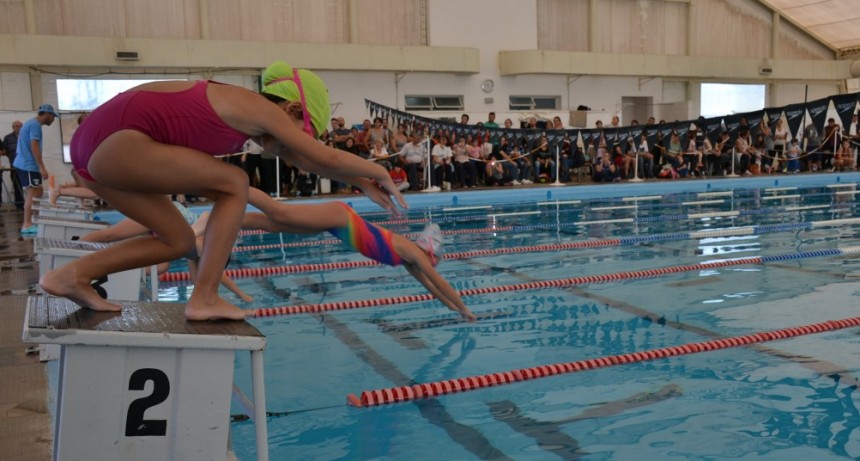 Encuentro de natación en el Parque Municipal