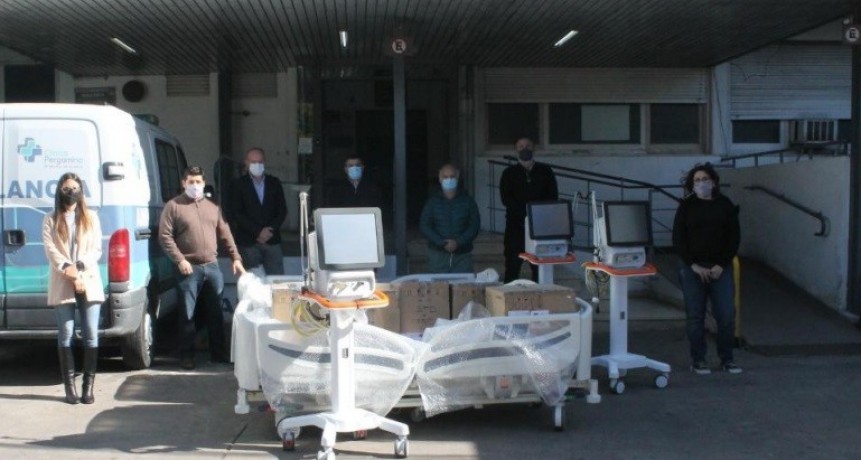 IOMA entregó a clínica de Pergamino equipamiento para Terapia Intensiva