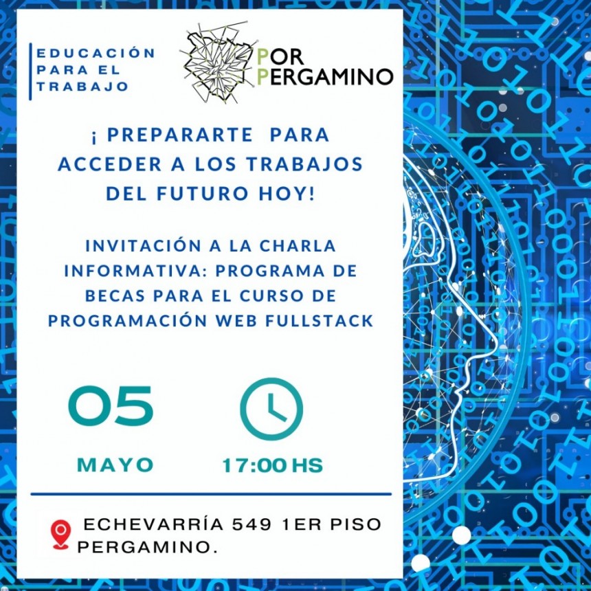 Charla informativa para acceder a Becas del Curso de Programación Web Fullstack