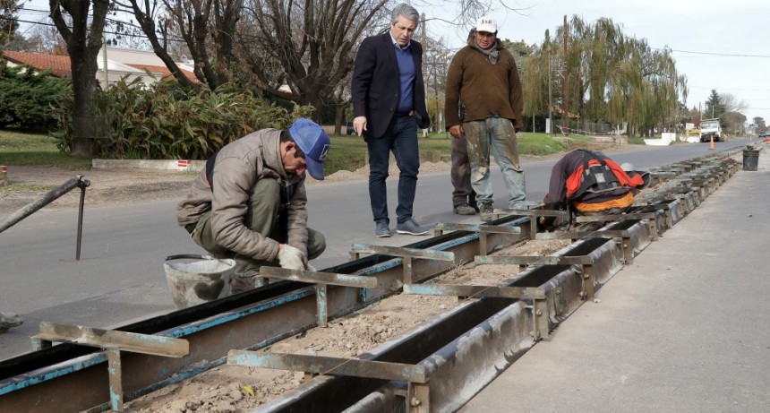 El Intendente recorrió la obra de la nueva Av. Pellegrini