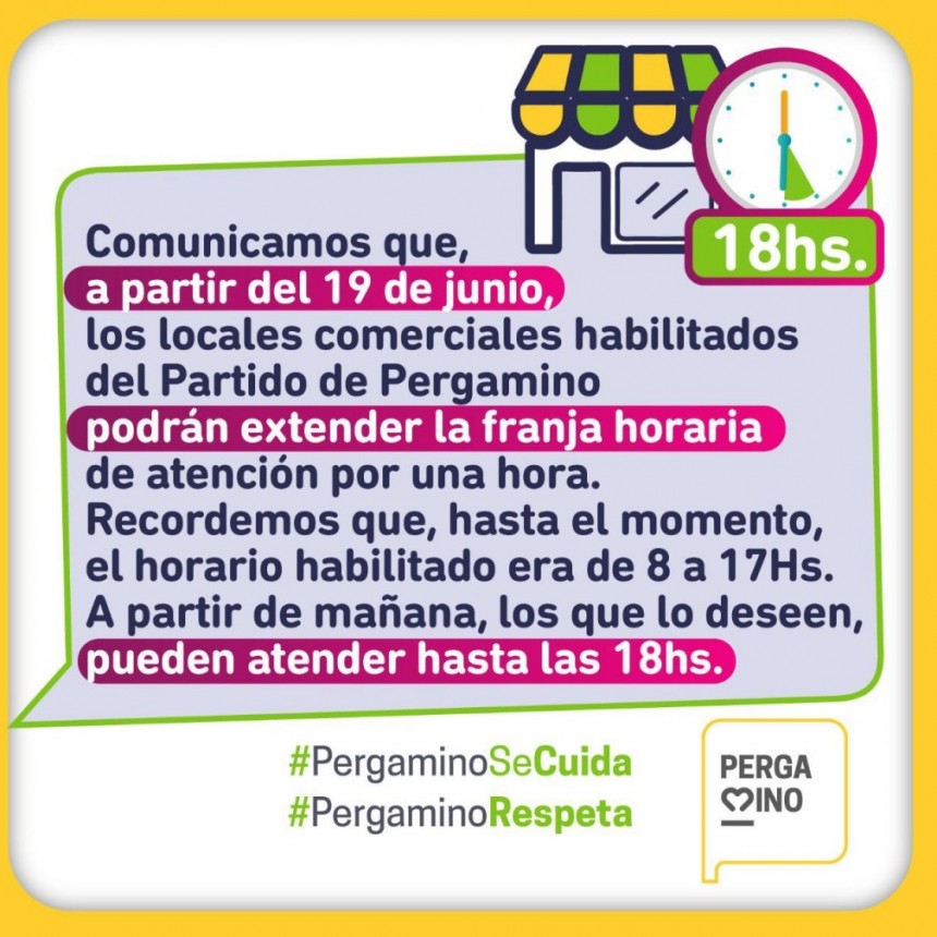 Se extiende por una hora la atención en los comercios