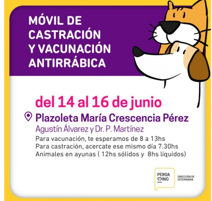 Del martes al jueves el Móvil de Veterinaria estará en el Barrio Champagnat