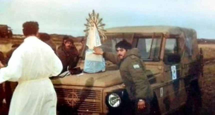 La imagen de la Virgen de Luján de la guerra de Malvinas estará en Pergamino