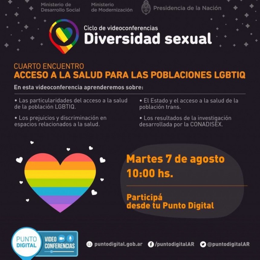 Videoconferencia en punto digital: salud y diversidad sexual