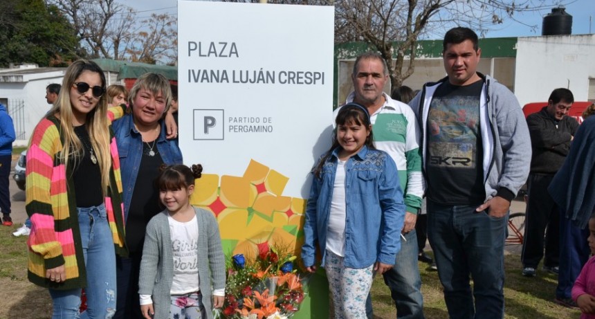 Emotiva inauguración de la plaza Ivana Crespi