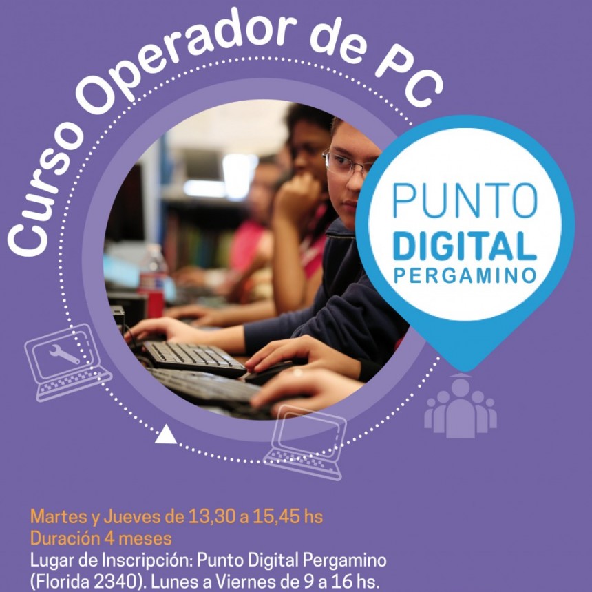 Se extiende el plazo de inscripción para el curso de operador de PC