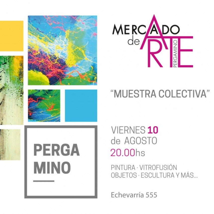 Muestra colectiva en mercado del arte