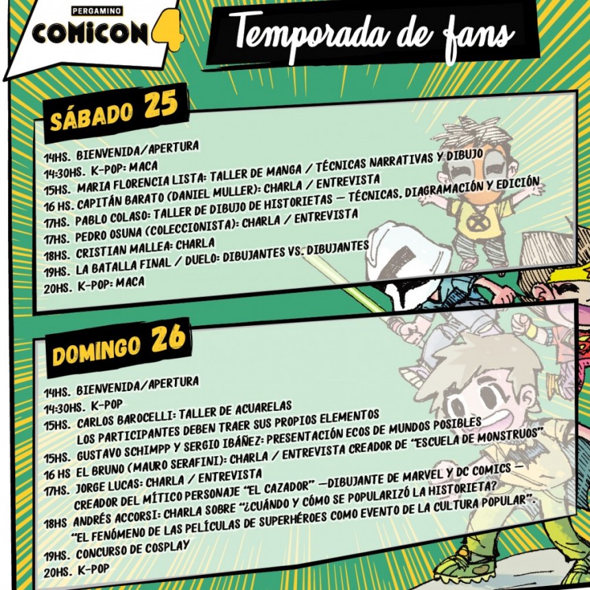 Fin de semana: el mundo del comic y la historieta invade Pergamino