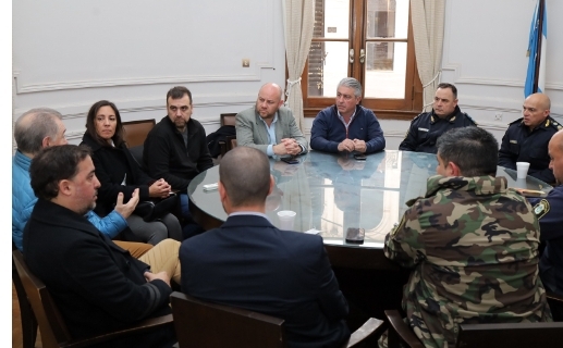 Reunión de seguridad entre el Intendente y las fuerzas policiales