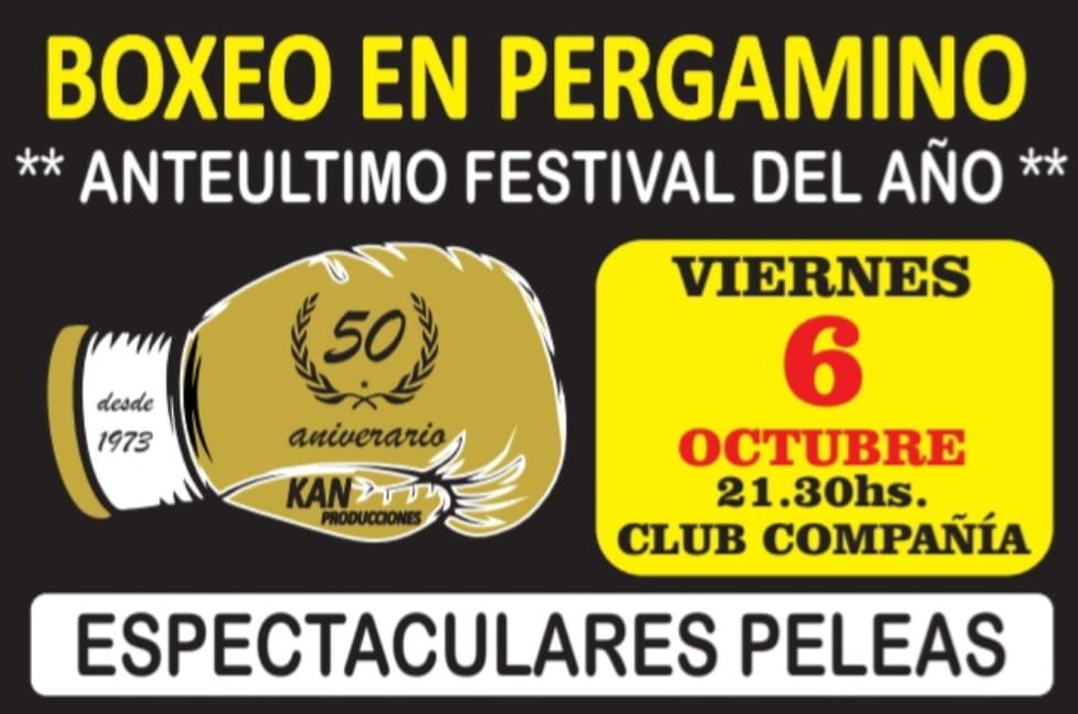 Boxeo amateur en Pergamino; anteúltimo festival del año organizado por Kan Producciones