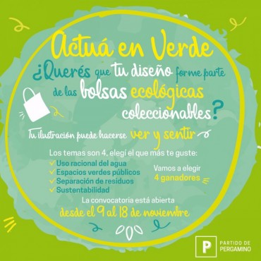 Concurso Actuá en Verde: Ilustrá las bolsas ecológicas