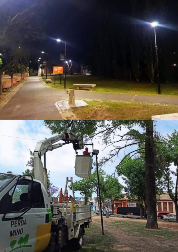 Luces LED en las Plazas