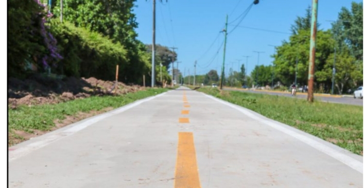 Avanza la obra de la Bicisenda en Av. Pellegrini